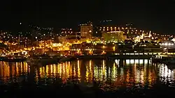 Monte-Carlo at night from the pier