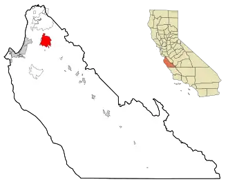 Location of Salinas, California