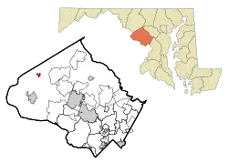 Location of Barnesville, Maryland