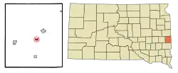 Location in Moody County and the state of South Dakota