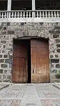 Wooden church door
