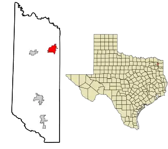 Location in Morris County and the state of Texas