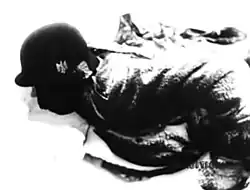 46:08 – dead German soldier, snow on back