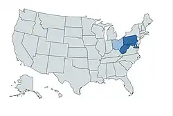 Location of teams in