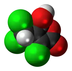 Space-filling model of the mutagen X molecule