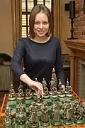 Former Women's World Champion and world no. 6 Mariya Muzychuk was playing on board two for Ukraine