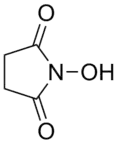 Skeletal formula of N-hydroxysuccinimide