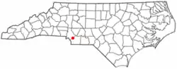 Location in North Carolina