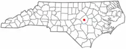 Location of West Smithfield, North Carolina