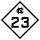 North Carolina Highway 23 marker