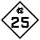 North Carolina Highway 25 marker