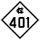 North Carolina Highway 401 marker