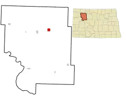 Location of Palermo, North Dakota
