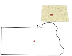 Location of Center, North Dakota