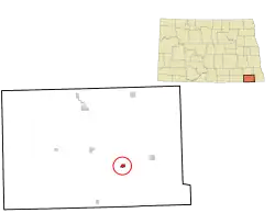 Location of Rutland, North Dakota