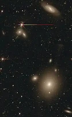 Northern part of the NGC 4261 Group, with NGC 4261 at the bottom ant NGC 4260 at the top
