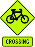 Cyclists crossing