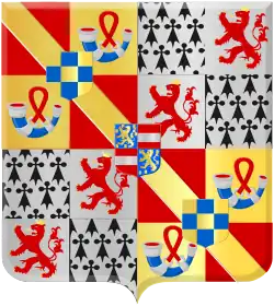 Coat of arms of Rene of Chalons as Prince of Orange.[52]
