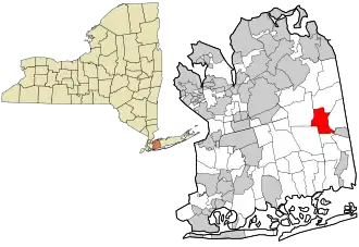 Location in Nassau County and the state of New York