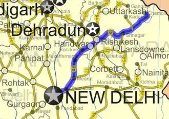 NH-58 passing through Muzaffarnagar