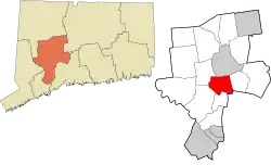 Naugatuck's location within the Naugatuck Valley Planning Region and the state of Connecticut