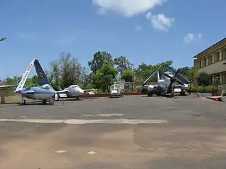 Various aircraft on display