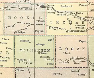 Dunwell's location according to a 1914 atlas