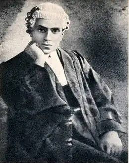 Photograph if Nehru in his barrister's attire