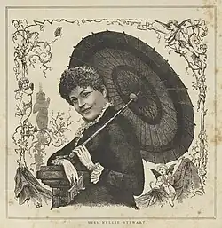 Portrait of Miss Nellie Stewart, from the cover of The Australian Graphic, 23 February 1884.