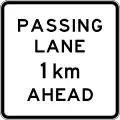 Passing Lane Ahead (in 1 kilometre)