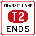 Transit Lane ends