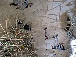 Mirrored mosaic ceiling inside The Empress