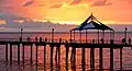 An afterglow at a pier in Australia