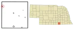 Location of Lawrence, Nebraska