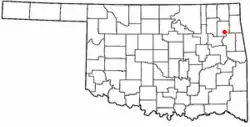 Location in Oklahoma