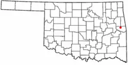 Location of Marble City, Oklahoma