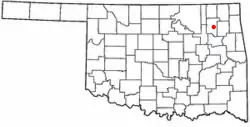 Location of Sequoyah, Oklahoma