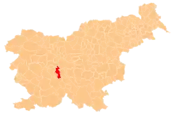 Location of the Municipality of Brezovica in Slovenia