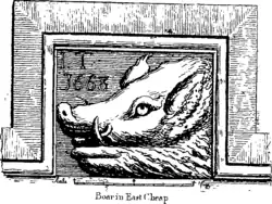 The old sign of the Boar's Head