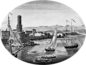 An illustration of pre-1692 Port Royal