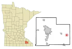 Location of Dover, Minnesota