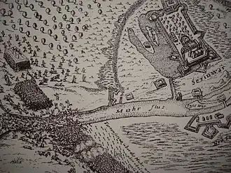 Illustration of one of the battles in 1663 when Ottomans failed to capture the fort.
