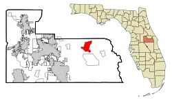 Location in Orange County and the state of Florida