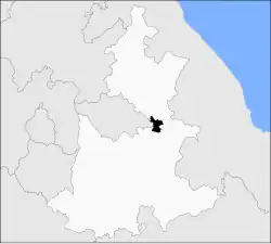 Location of the municipality in Puebla