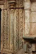 Ornate doorjamb in Kalleshvara temple at Bagali