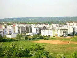 Buildings of the Tatrzańskie estate&nbsp;[pl] in Bydgoszcz against the slope of the Fordon Valley