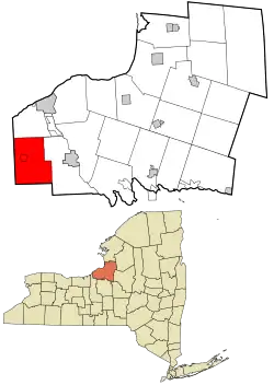 Location in Oswego County and the state of New York.