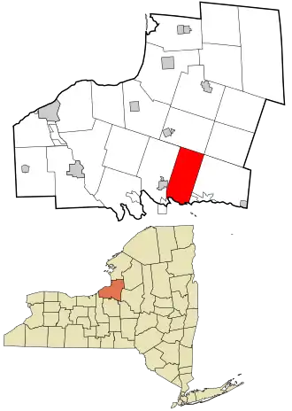 Location in Oswego County and the state of New York.