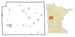 Location of Dent, Minnesota