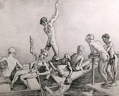 Nude Boys with a Boat at Anacapri, (1934)